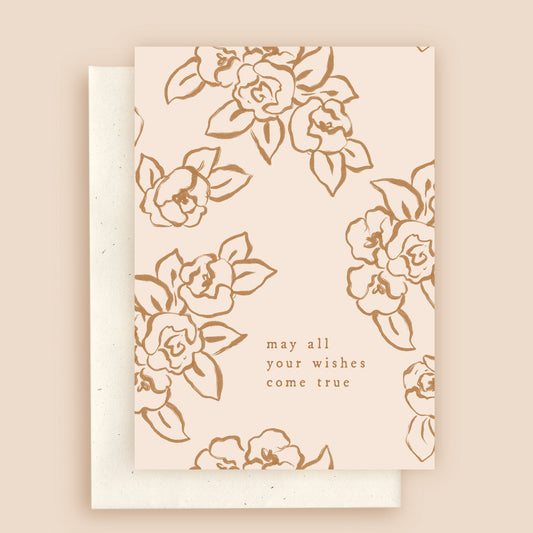 Best Wishes Roses Greeting Card